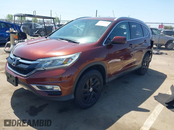 2015 Honda CR-V EX-L with VIN 2HKRM3H78FH510610, listed as a IAAI auction lot 41993196 with Not Provided miles and . Bid and sale history available at carsss.com. Image 2.