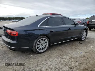 2015 Audi A8 L 4.0T with VIN WAU32AFD1FN000783, listed as a Copart auction lot 89306805 with 115,241 mi miles and Salvage Title. Bid and sale history available at carsss.com. Image 3.
