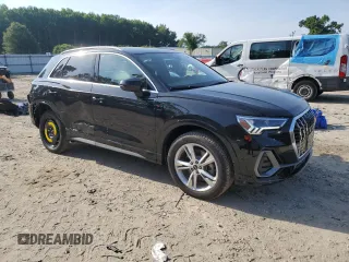 2024 Audi Q3 S line Premium Plus with VIN WA1EECF37R1174868, listed as a Copart auction lot 61827255 with 1,054 mi miles and Salvage title. Bid and sale history available at DreamBid. Image 4.