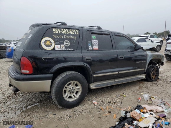 2001 Dodge Durango with VIN 1B4HS28N61F534687, listed as a Copart auction lot 87859635 with 0 mi miles and Salvage Title. Bid and sale history available at carsss.com. Image 3.