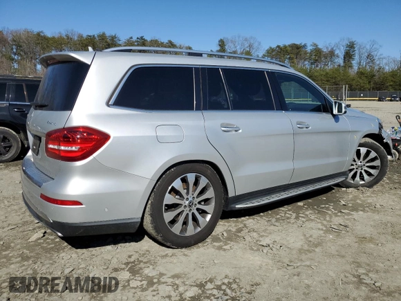 2019 Mercedes-Benz GLS 450 with VIN 4JGDF6EE8KB233053, listed as a Copart auction lot 49957755 with 68,676 mi miles and Salvage title. Bid and sale history available at DreamBid. Image 3.