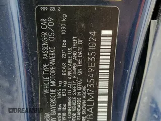 2009 BMW Z4 sDrive35i with VIN WBALM73549E351024, listed as a Copart auction lot 73630304 with 71,365 mi miles and Clean Title. Bid and sale history available at carsss.com. Image 12.