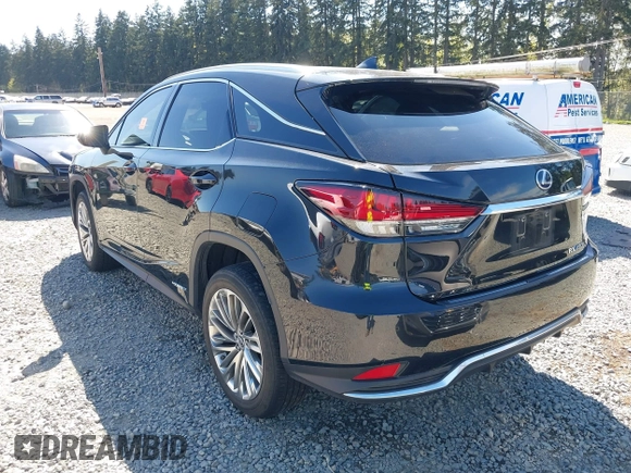 2022 Lexus RX 450h with VIN 2T2JGMDA4NC076274, listed as a IAAI auction lot 42075301 with 32,410 mi miles and . Bid and sale history available at DreamBid. Image 3.