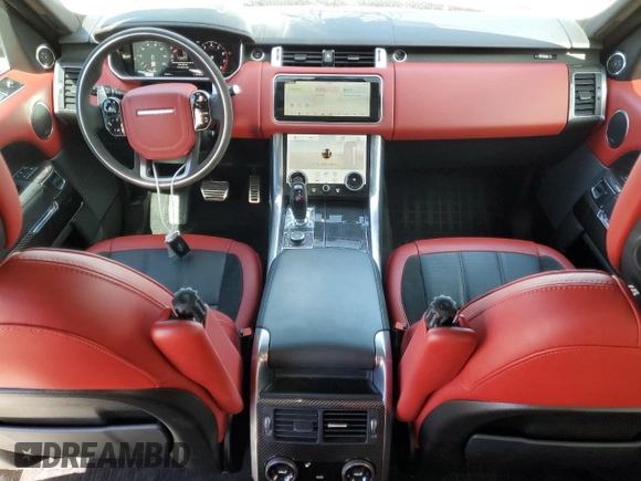 2020 Land Rover Range Rover Sport HST with VIN SALWS2RU0LA746848, listed as a Copart auction lot 49410175 with 33,255 mi miles and Salvage Title. Bid and sale history available at carsss.com. Image 8.
