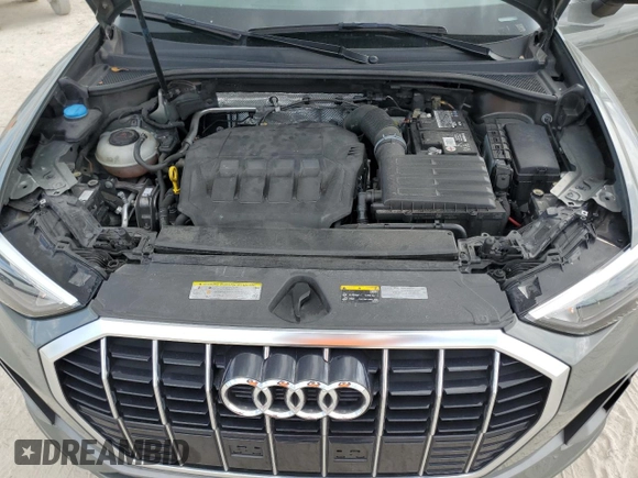 2020 Audi Q3 S line Premium with VIN WA1DECF38L1076385, listed as a Copart auction lot 47289355 with 67,536 mi miles and Non repairable. Bid and sale history available at DreamBid. Image 12.