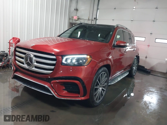 2025 Mercedes-Benz GLS with VIN 4JGFF5KEXSB291866, listed as a IAAI auction lot 41556256 with 4,804 mi miles. Bid and sale history available at carsss.com. Image 19.