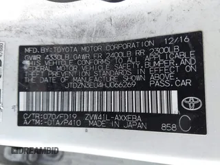 2017 Toyota Prius v Two with VIN JTDZN3EU4HJ066269, listed as a IAAI auction lot 41648895 with 130,727 mi miles. Bid and sale history available at carsss.com. Image 9.