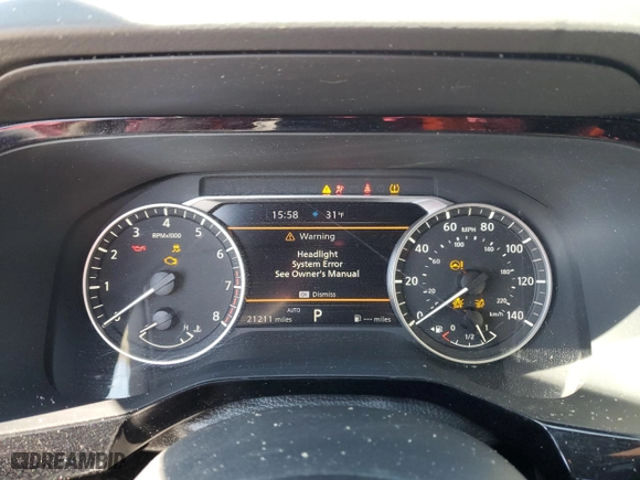 2024 Nissan Pathfinder SV with VIN 5N1DR3BD8RC230028, listed as a Copart auction lot 45240105 with 21,211 mi miles and Salvage Title. Bid and sale history available at carsss.com. Image 9.