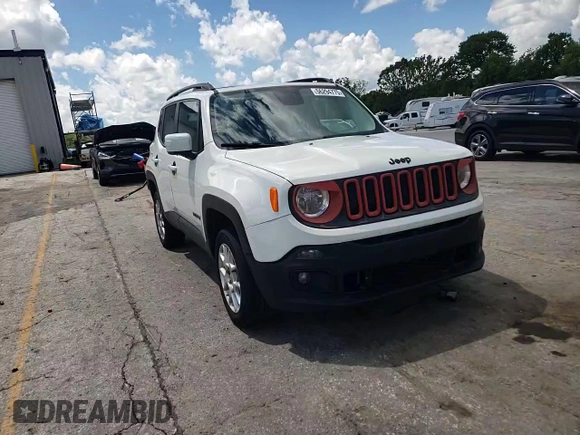 2017 Jeep Renegade Latitude with VIN ZACCJBBB0HPE65744, listed as a Copart auction lot 56294775 with 161,187 mi miles and Salvage title. Bid and sale history available at DreamBid. Image 14.