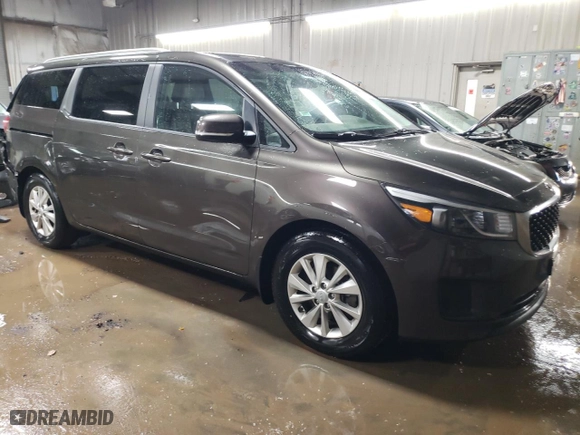 2017 Kia Sedona LX with VIN KNDMB5C13H6324713, listed as a Copart auction lot 48793645 with 87,493 mi miles and Salvage Title. Bid and sale history available at carsss.com. Image 4.