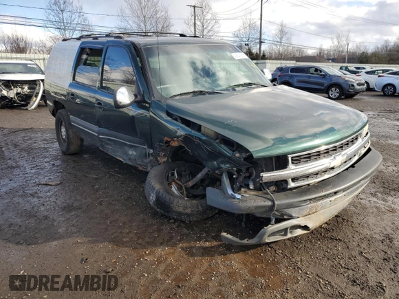 2002 Chevrolet Suburban Z71 with VIN 3GNFK16ZX2G298434, listed as a Copart auction lot 43641805 with 0 mi miles and Salvage Title. Bid and sale history available at carsss.com. Image 4.