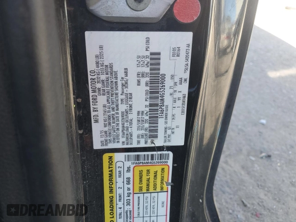 2016 Ford Mustang V6 with VIN 1FA6P8AM4G5269000, listed as a Copart auction lot 49352485 with 130,948 mi miles and Salvage Title. Bid and sale history available at carsss.com. Image 14.