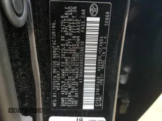 2025 Toyota Camry LE with VIN 4T1DAACK8SU528619, listed as a Copart auction lot 51645145 with 5,915 mi miles and Salvage Title. Bid and sale history available at DreamBid. Image 12.