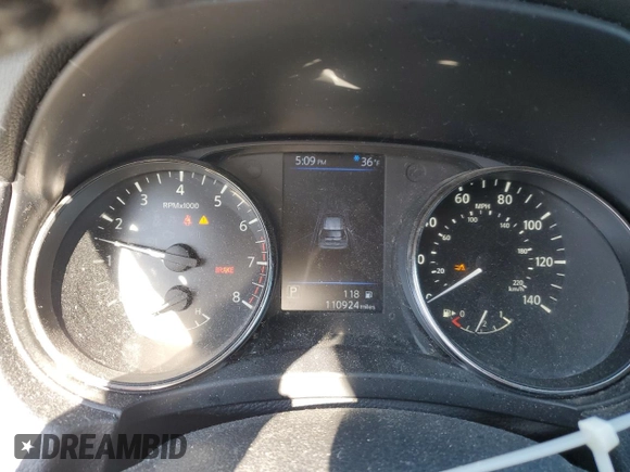 2019 Nissan Rogue SV with VIN KNMAT2MT3KP511594, listed as a Copart auction lot 50556355 with 110,924 mi miles and Salvage Title. Bid and sale history available at DreamBid. Image 9.