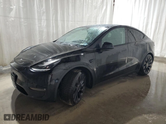 2022 Tesla Model Y Performance with VIN 7SAYGDEF3NF453267, listed as a Copart auction lot 53787615 with 82,452 mi miles and Salvage Title. Bid and sale history available at DreamBid. Image 1.