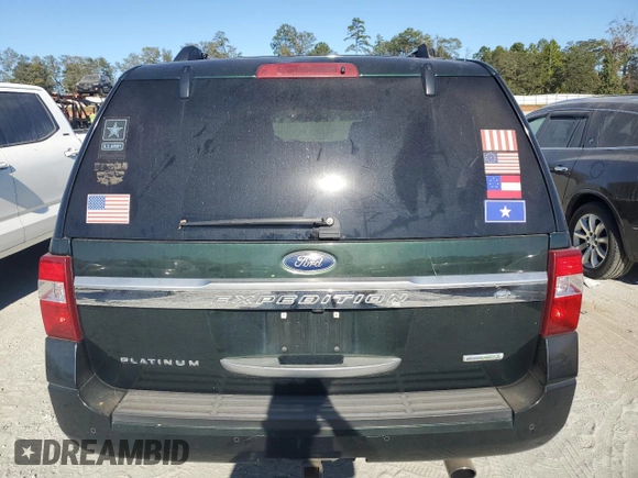 2016 Ford Expedition EL Platinum with VIN 1FMJK1MT6GEF15554, listed as a Copart auction lot 75571294 with 81,496 mi miles and Salvage Title. Bid and sale history available at carsss.com. Image 6.