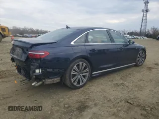 2023 Audi A8 with VIN WAULDAF82PN013573, listed as a Copart auction lot 50366135 with 36,583 mi miles and Salvage Title. Bid and sale history available at carsss.com. Image 3.