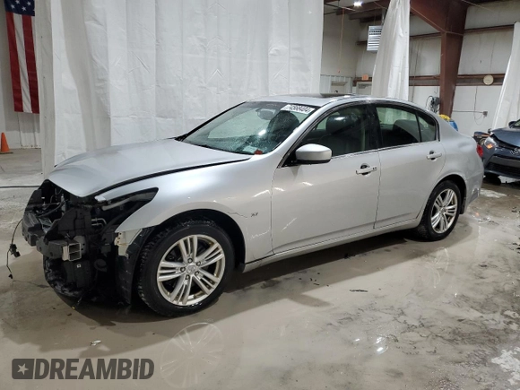 2015 Infiniti Q40 with VIN JN1CV6AR3FM651013, listed as a Copart auction lot 74568404 with 171,155 mi miles and Salvage Title. Bid and sale history available at carsss.com. Image 1.