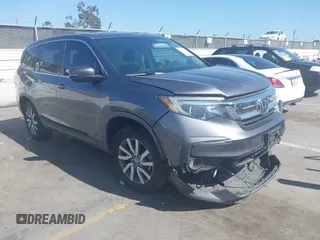 2019 Honda Pilot EX-L z VIN 5FNYF5H5XKB025457, wystawiony jako IAAI lot #42153274 z przebiegiem 71 956 mil mil oraz . Historia ofert i sprzedaży dostępna na DreamBid. Obrazek 1.
