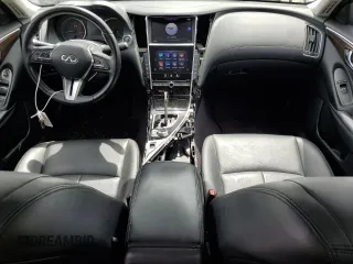 2018 Infiniti Q50 Luxe with VIN JN1EV7APXJM590569, listed as a Copart auction lot 55643215 with 86,965 mi miles and Salvage title. Bid and sale history available at DreamBid. Image 8.