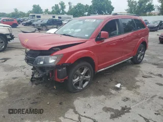 2015 Dodge Journey Crossroad with VIN 3C4PDCGG1FT670028, listed as a Copart auction lot 59700045 with 90,066 mi miles and Salvage title. Bid and sale history available at DreamBid. Image 1.