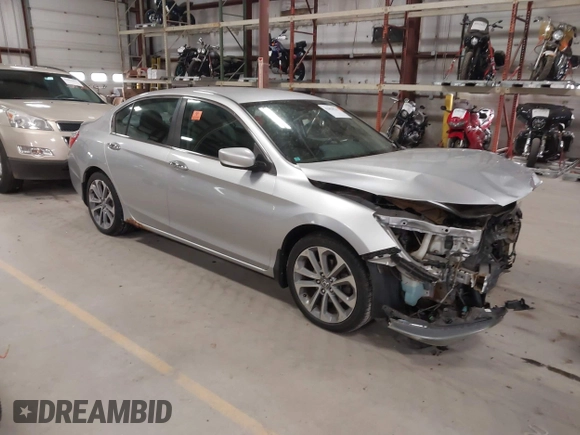2013 Honda Accord Sport with VIN 1HGCR2F5XDA246010, listed as a IAAI auction lot 42050515 with 165,330 mi miles and . Bid and sale history available at DreamBid. Image 1.