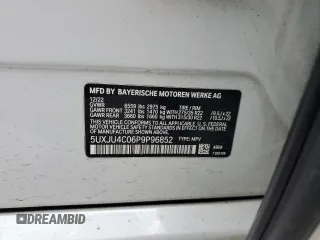 2023 BMW X5 M50i z VIN 5UXJU4C06P9P96852, wystawiony jako Copart lot #52789165 z przebiegiem 33 081 mil mil oraz Szkoda całkowita • Salvage title. Historia ofert i sprzedaży dostępna na DreamBid. Obrazek 14.