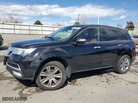 2012 Acura MDX Advance Pkg with VIN 2HNYD2H61CH519242, listed as a Copart auction lot 49576485 with 138,431 mi miles and Salvage Title. Bid and sale history available at carsss.com. Image 1.