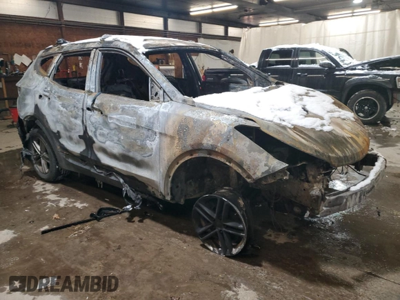 2017 Hyundai Santa Fe 2.4L with VIN 5XYZUDLB1HG383534, listed as a Copart auction lot 56553055 with Not provided miles and Salvage title. Bid and sale history available at DreamBid. Image 4.