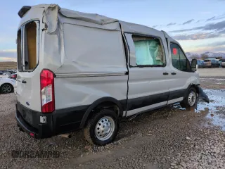 2023 Ford Transit with VIN 1FTBR2DG3PKA80135, listed as a Copart auction lot 46504465 with 21,334 mi miles and Salvage title. Bid and sale history available at DreamBid. Image 3.