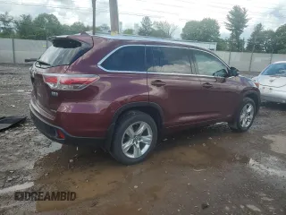 2016 Toyota Highlander Limited with VIN 5TDDCRFH8GS017730, listed as a Copart auction lot 55986315 with 71,593 mi miles and Clean title. Bid and sale history available at DreamBid. Image 3.