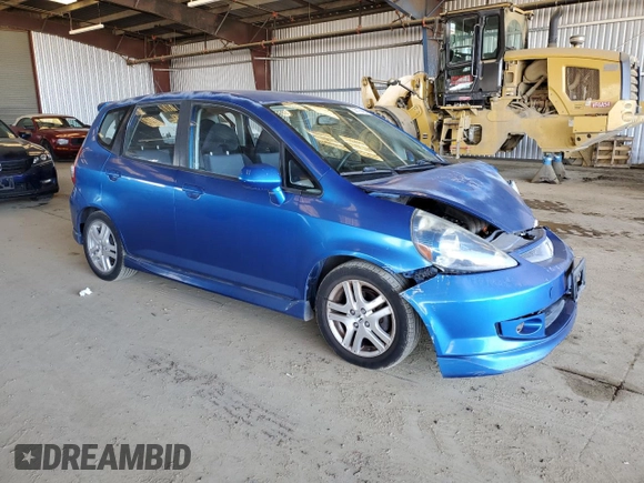 2007 Honda Fit Sport with VIN JHMGD37667S035962, listed as a Copart auction lot 50174485 with 167,756 mi miles and Salvage Title. Bid and sale history available at carsss.com. Image 4.