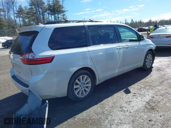 2015 Toyota Sienna Ltd with VIN 5TDDK3DC2FS119465, listed as a IAAI auction lot 41683789 with 155,981 mi miles. Bid and sale history available at carsss.com. Image 4.
