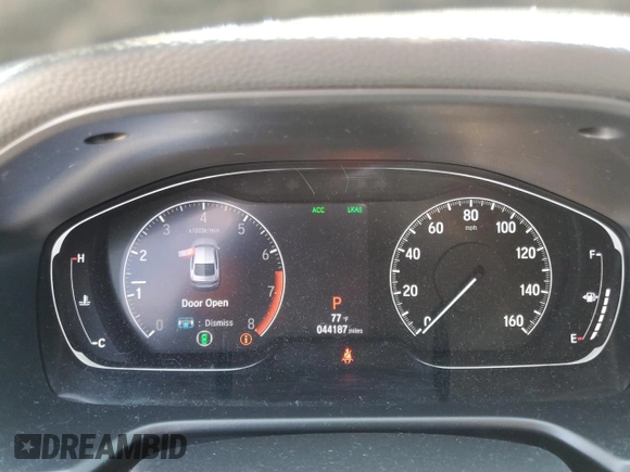 2019 Honda Accord Sport with VIN 1HGCV1F3XKA116343, listed as a Copart auction lot 52596185 with 44,187 mi miles and Salvage Title. Bid and sale history available at DreamBid. Image 9.