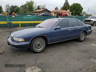 1996 Chevrolet Caprice 1SA Special Value z VIN 1G1BL52W3TR113223, wystawiony jako Copart lot #58950375 z przebiegiem Nie podano mil oraz Szkoda całkowita • Salvage title. Historia ofert i sprzedaży dostępna na DreamBid. Obrazek 1.