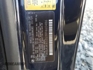 2009 BMW 3 Series 328i with VIN WBAWR33519P460486, listed as a Copart auction lot 86271704 with 108,247 mi miles and Salvage title. Bid and sale history available at DreamBid. Image 12.