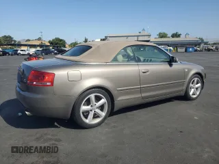 2007 Audi A4 3.2L with VIN WAUDH48H27K021925, listed as a Copart auction lot 60487555 with 143,947 mi miles and Salvage title. Bid and sale history available at DreamBid. Image 3.