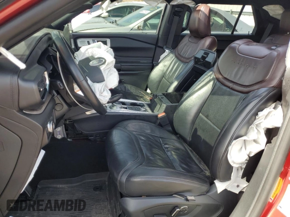 2020 Ford Explorer Platinum z VIN 1FM5K8HC1LGA45999, wystawiony jako Copart lot #46118575 z przebiegiem Nie podano mil oraz Szkoda całkowita • Salvage title. Historia ofert i sprzedaży dostępna na DreamBid. Obrazek 7.