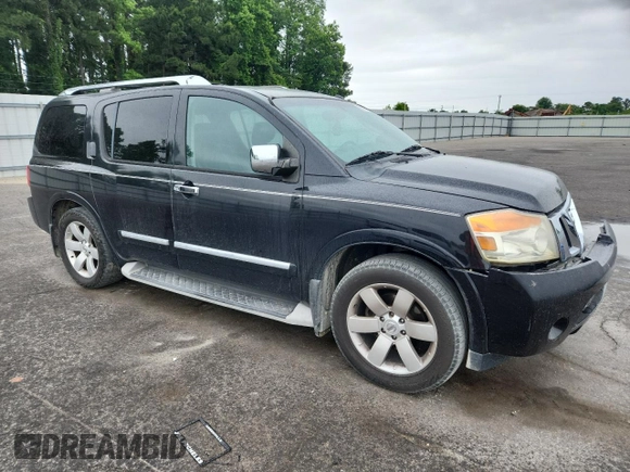 2010 Nissan Armada Titanium z VIN 5N1BA0ND0AN619506, wystawiony jako Copart lot #58329005 z przebiegiem 212 496 mil mil oraz Szkoda całkowita • Salvage title. Historia ofert i sprzedaży dostępna na DreamBid. Obrazek 4.