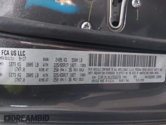 2018 Jeep Cherokee Latitude Plus with VIN 1C4PJMLX9JD556278, listed as a IAAI auction lot 41423924 with 55,941 mi miles. Bid and sale history available at carsss.com. Image 9.