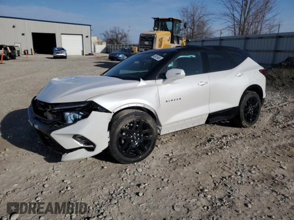 2025 Chevrolet Blazer RS with VIN 3GNKBKRS5SS103100, listed as a Copart auction lot 49615495 with 5,091 mi miles and Salvage title. Bid and sale history available at DreamBid. Image 1.