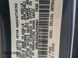 2010 Toyota Corolla with VIN 1NXBU4EE2AZ352883, listed as a Copart auction lot 63660205 with 131,039 mi miles and Salvage title. Bid and sale history available at DreamBid. Image 12.