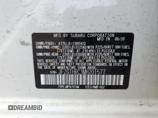 2021 Subaru Crosstrek Special Sports with VIN JF2GTHRC3MH201577, listed as a Copart auction lot 65227045 with 27,322 mi miles and Salvage title. Bid and sale history available at DreamBid. Image 13.