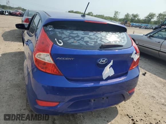 2012 Hyundai Accent SE with VIN KMHCU5AE0CU038264, listed as a Copart auction lot 48112185 with 0 mi miles and Non Repairable. Bid and sale history available at carsss.com. Image 6.