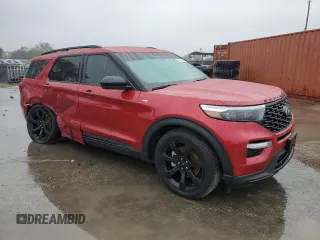 2023 Ford Explorer ST-Line with VIN 1FMSK7KH1PGB70928, listed as a Copart auction lot 42332265 with 16,971 mi miles and Salvage Title. Bid and sale history available at carsss.com. Image 4.