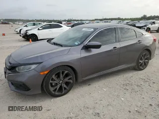 2019 Honda Civic Sport with VIN 19XFC2F83KE051366, listed as a Copart auction lot 51020955 with 59,733 mi miles and Clean title. Bid and sale history available at DreamBid. Image 1.