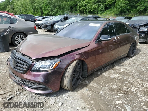 2019 Mercedes-Benz S 560 with VIN WDDUG8GB1KA460161, listed as a Copart auction lot 56998664 with Not Provided miles and Salvage Title. Bid and sale history available at DreamBid. Image 1.