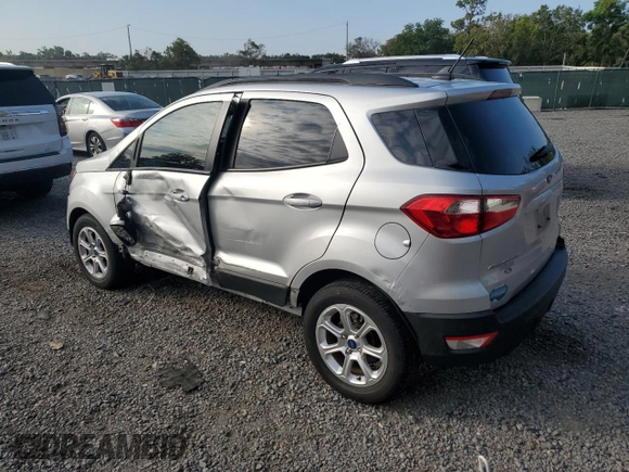 2021 Ford EcoSport SE with VIN MAJ3S2GEXMC449698, listed as a Copart auction lot 52936185 with 18,184 mi miles and Non Repairable. Bid and sale history available at carsss.com. Image 2.