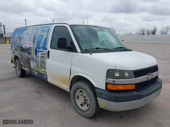2013 Chevrolet Express Passenger 1LT with VIN 1GAZG1FA2D1176551, listed as a IAAI auction lot 41755208 with 78,045 mi miles. Bid and sale history available at carsss.com. Image 1.