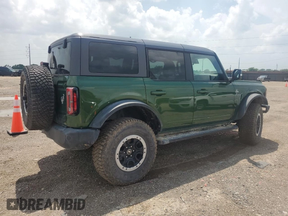 2024 Ford Bronco Outer Banks z VIN 1FMEE8BP9RLA50791, wystawiony jako Copart lot #55219925 z przebiegiem 27 910 mil mil oraz Szkoda całkowita • Salvage title. Historia ofert i sprzedaży dostępna na DreamBid. Obrazek 3.